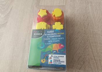 Farby do malowania palcami ze stempelkami 8 szt. Kidea