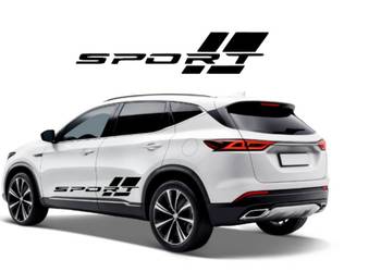 Naklejka na samochód Sport 60cmx12.5cm X2 szt prawa + lewa