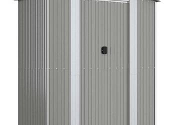 vidaXL Szopa ogrodowa, jasnoszara, 192x108x223 cm(SKU:319269)