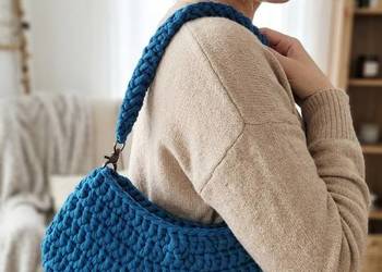 Torebka crochet na ramię Baguette,  ręcznie robiona