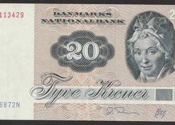 DANIA 20 KORON 1972  - STAN BANKOWY UNC -