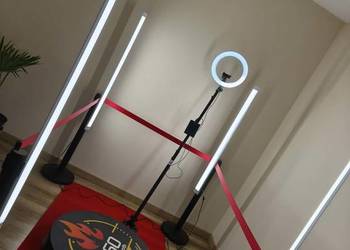 Fotobudka 360 ° platforma 80 cm słupki lampy led