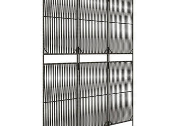 Parawan 3-panelowy szary polirattan WM-365390