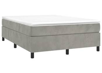 vidaXL Łóżko kontynentalne, jasnoszara(SKU:3121120)