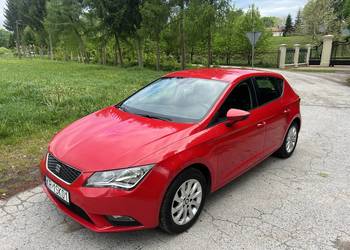 Seat Leon III 1.6 TDI 105KM Hatchback 5D Czerwony Piękny Alufelgi PDC