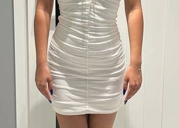 H&M śliczna sukienka marszczenia falbanka 38 M