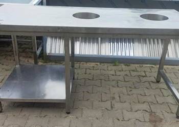 Stół z Dwiema Dziurami Na Odpady - 180/70/85 cm - S 1079.O Stół z Dwiema Dziurami Na Odpady - 180/70/85 cm - S 1079.O