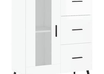 Szafka biała połysk 695x34x90 cm materiał drewnopochodny WM-828062