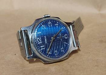 Zegarek Męski Pobieda 15 JEWELS 2602 ciemno niebieska prążki