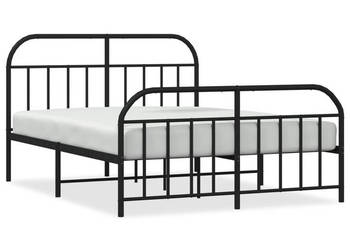 Łóżko Metalowe Czarne Rama Łóżka Ze Stelażem 140x200cm WM-353654