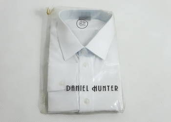 Nowa Męska Biała Koszula Elegancja Długi Rękaw Daniel Hunter r. 42 / XL