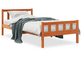 Rama łóżka bez materaca woskowy brąz sosnowa 75x190 cm WM-844389