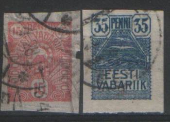 Zn. Estonia Mi 9, 10 B kas 1919