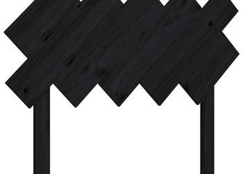 Wezgłowie łóżka czarne 104x3x805 cm lite drewno sosnowe WM-819209
