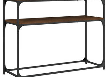 Stolik konsolowy brązowy dąb 100x355x75 cm WM-834069