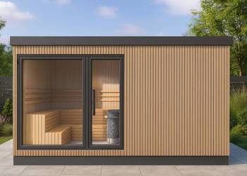 Sauna ogrodowa z domkiem gospodarczym – 500x245cm – Oświęcim/okolice