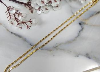 Łańcuszek ze stali chirurgicznej, pozłacany 18K