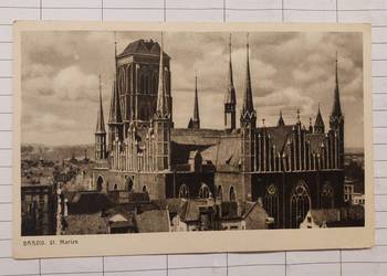 nr5 Stara pocztówka widokówka Gdańsk Danzig przedwojenna Marienkirche