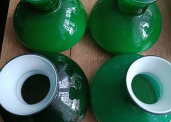 Szmaragdowe klosze do lampy ,lampy naftowej