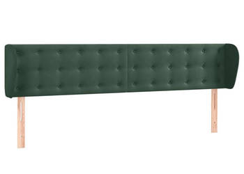Zagłówek uszak ciemnozielony 203x23x78/88 cm aksamitny WM-3117647
