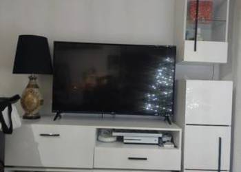 Szafki wiszące biały połysk szkło 2 sztuki