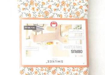 ładny obrus z bawełną, boho obrus w kwiatki, duży obrus 110 x 160 fajny obr