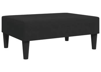 Podnóżek czarny 77x55x31 cm aksamit WM-379560