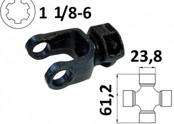 Widłak ciągnikowy 1 1/8-6, na krzyżak 23,8x61,2mm, 0FOPU218