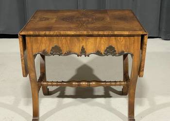 Stół z szufladami w stylu Biedermeier, klapiak