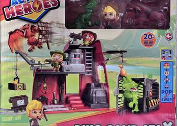 Zabawa klockami Dino Camp Atax action heroes