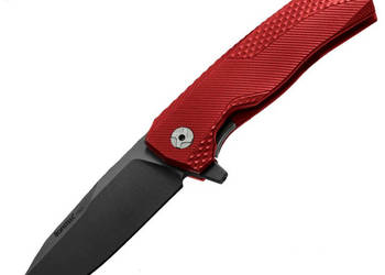 Nóż składany LionSteel ROK Red Aluminium, Black M390 by Molletta (ROK A RB)