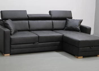 TTH Grafitowy NAROŻNIK funkcja spania pojemnik na pościel rogówka kanapa