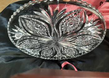 Duża patera kryształowa