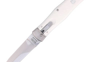 Nóż sprężynowy Mikov Predator White ABS, Mirror (241-NH-1/KP WHITE)