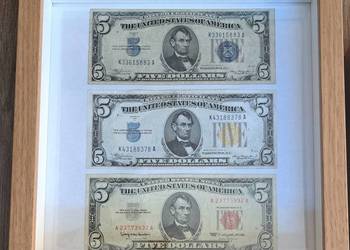 banknoty 5 dolarów usa