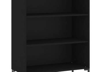 Regał czarny 695x325x90 cm materiał drewnopochodny WM-828365