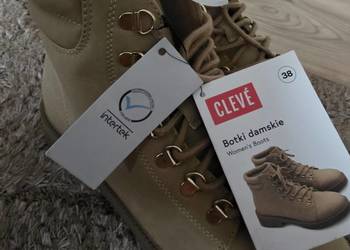 Buty damskie Zimowe Cleve rozmiar 38 brązowe