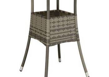 vidaXL Stolik ogrodowy, Ø60x75 cm, szkło hartowane i rattan PE, (sku310600)