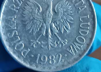 Sprzedam trzecia monete 1 zl 1982 r Cienka Data