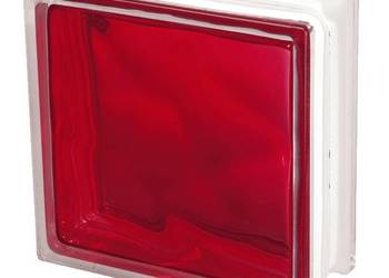Pustak szklany luksfer 1919/8 Wave Brilly Red czerwony