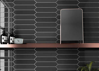 Czarne gładkie płytki STRZAŁKA 25x5 BLACK ARROW NOWOŚĆ