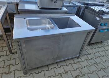 Zlew Gastronomiczny 2 Komorowy Drzwi Suwane 120/60/85