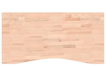 Blat do biurka 100x(45-50)x25 cm lite drewno bukowe WM-356039