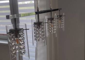 Lampa sufitowa wisząca srebrna