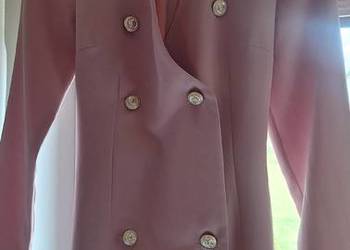 B&B Studio pudrowa sukienka żakietowa / marynarkowa S-M elegancka