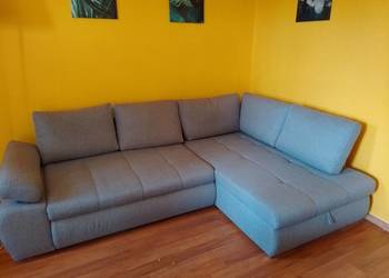 SKY Narożnik szary, prawy z funkcją spania.