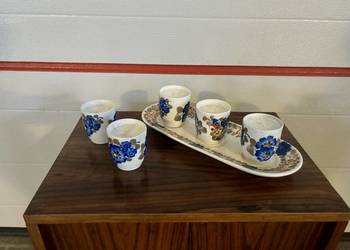 Fajans Włocławek świeczki kubki i podstawka