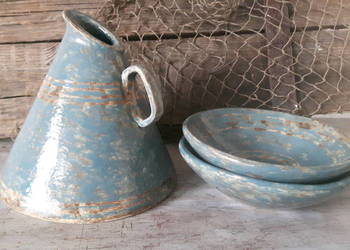 Naczynia ceramiczne ręcznie wykonane.