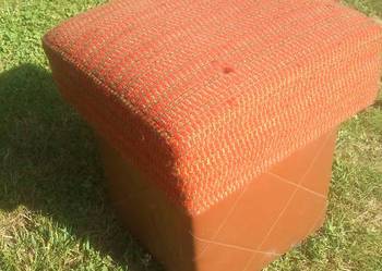 Stara pufa podnóżek PRL Wysyłka Stara pufa podnóżek PRL Wysyłka