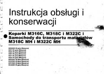 Instrukcja obsługi DTR koparki kołowej CAT M316C M318C M322C